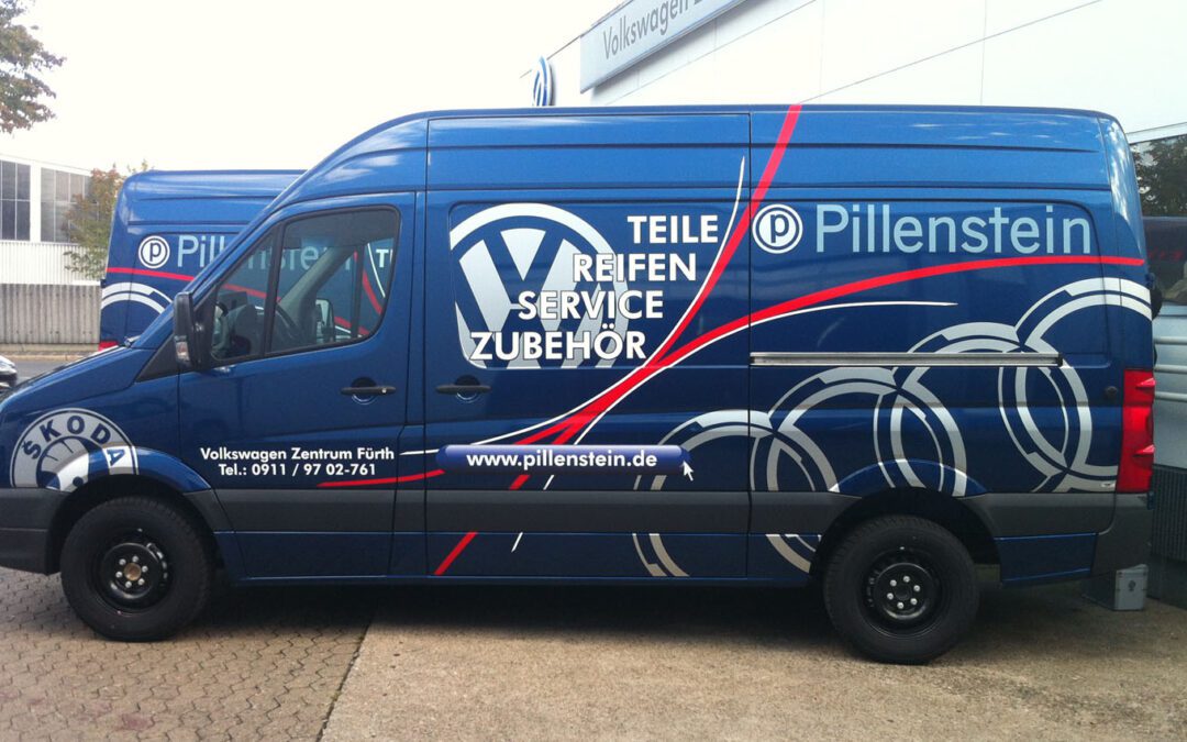 Fahrzeugbeschriftung VW Pillenstein Fürth Fahrzeugbeschriftung