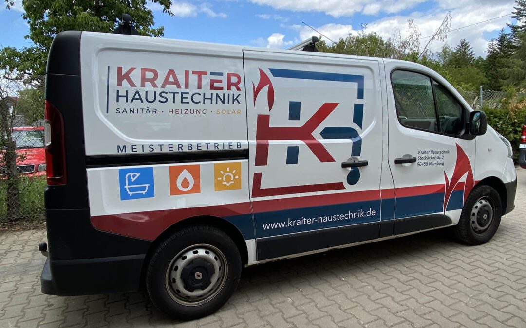 Fahrzeugbeschriftung Kraiter Haustechnik Fahrzeugbeschriftung