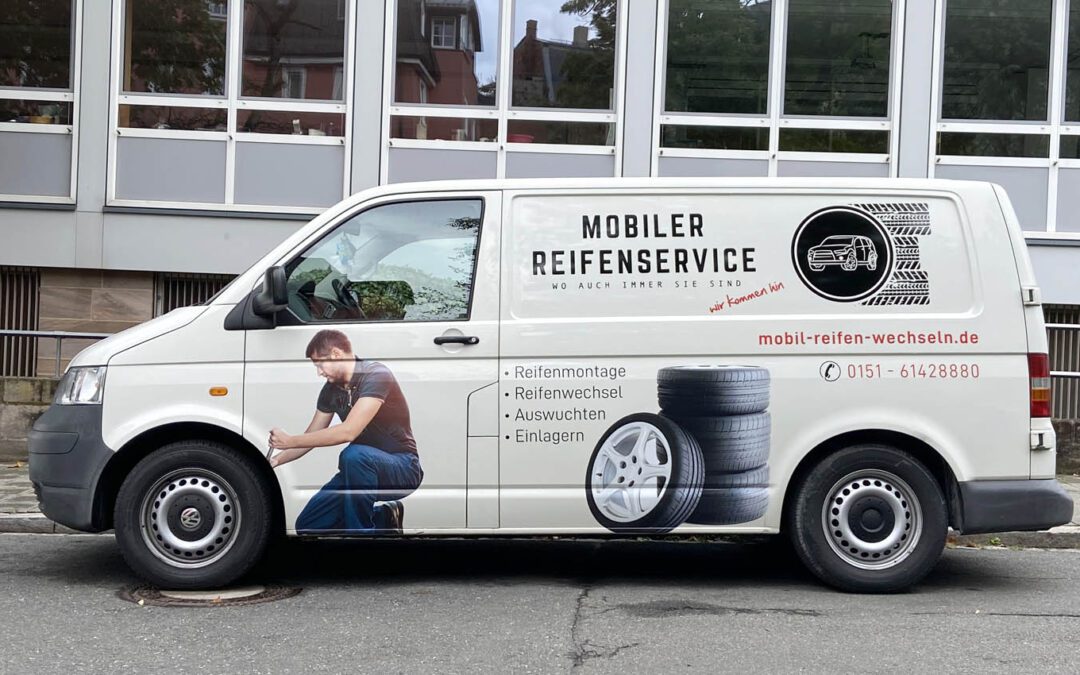 Fahrzeugbeschriftung Mobiler Reifenwechsel Fahrzeugbeschriftung