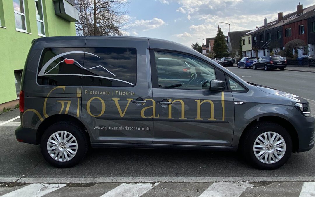Fahrzeugbeschriftung Restaurant Giovanni Fürth Fahrzeugbeschriftung