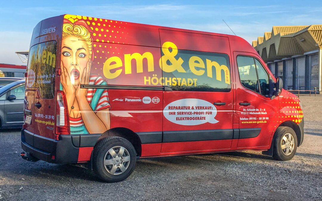 Fahrzeugbeschriftung em&em Fahrzeugbeschriftung