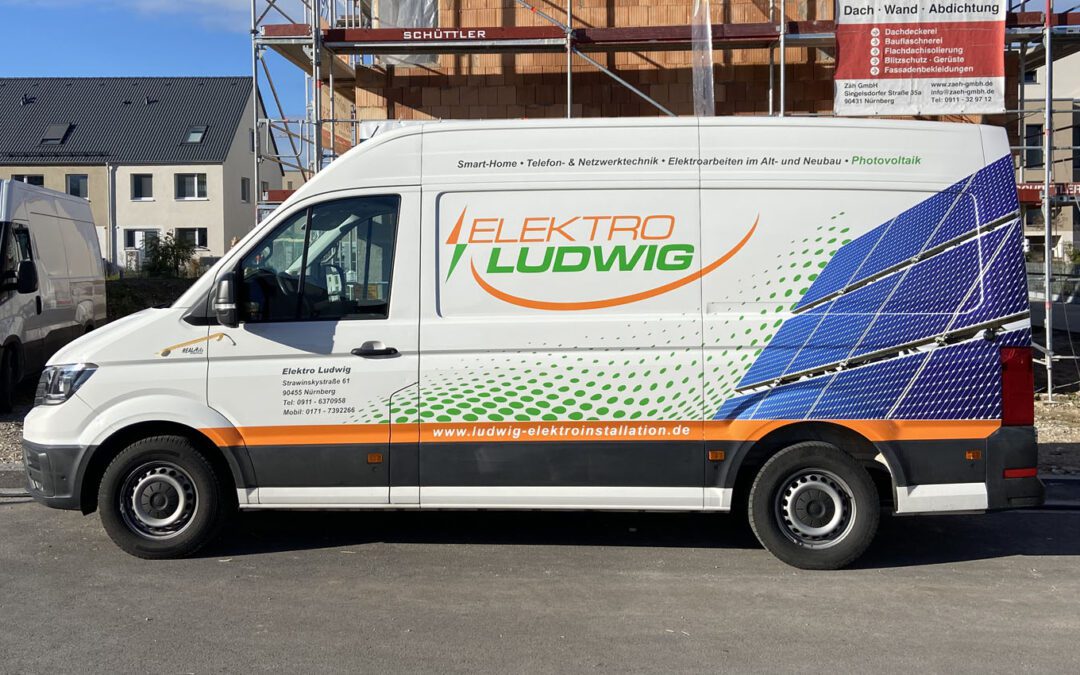 Fahrzeugbeschriftung Elektro Ludwig Fahrzeugwerbung: Elektro Ludwig
