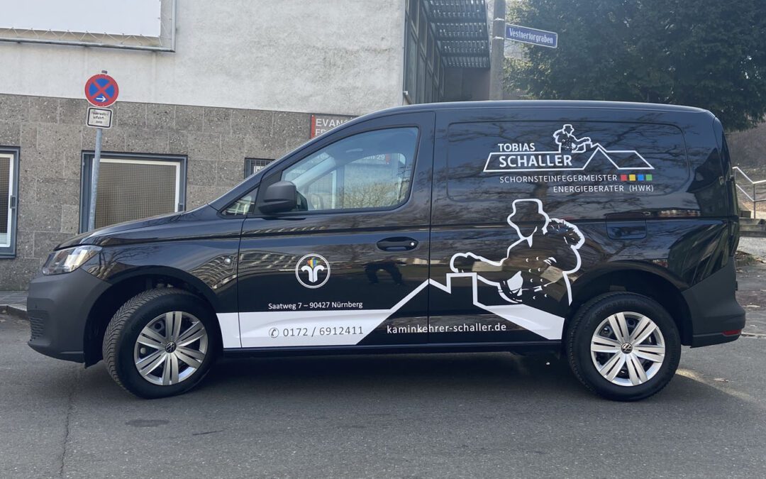 Fahrzeugbeschriftung Tobias Schaller Kaminkehrer