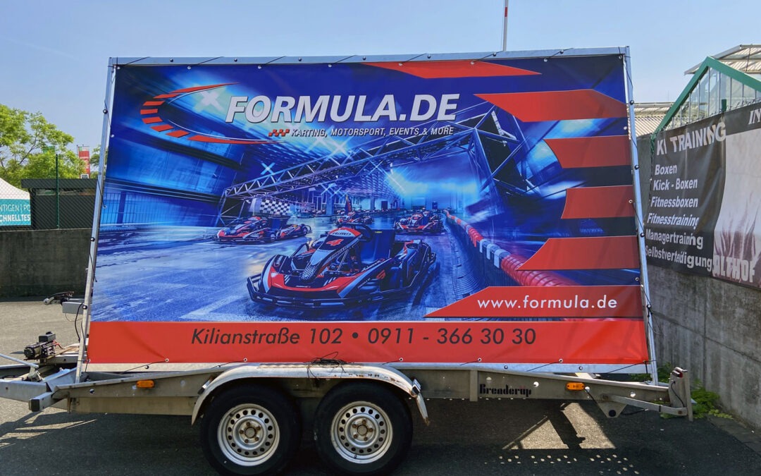 Formula PVC Banner für Werbeanhänger PVC Banner für Formula aus Nürnberg